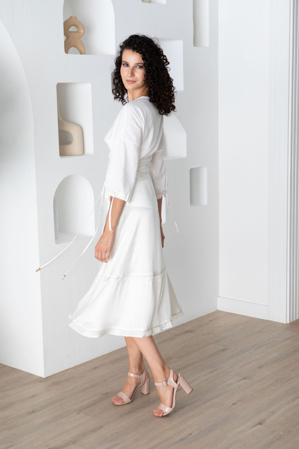 Midi Skirt - White