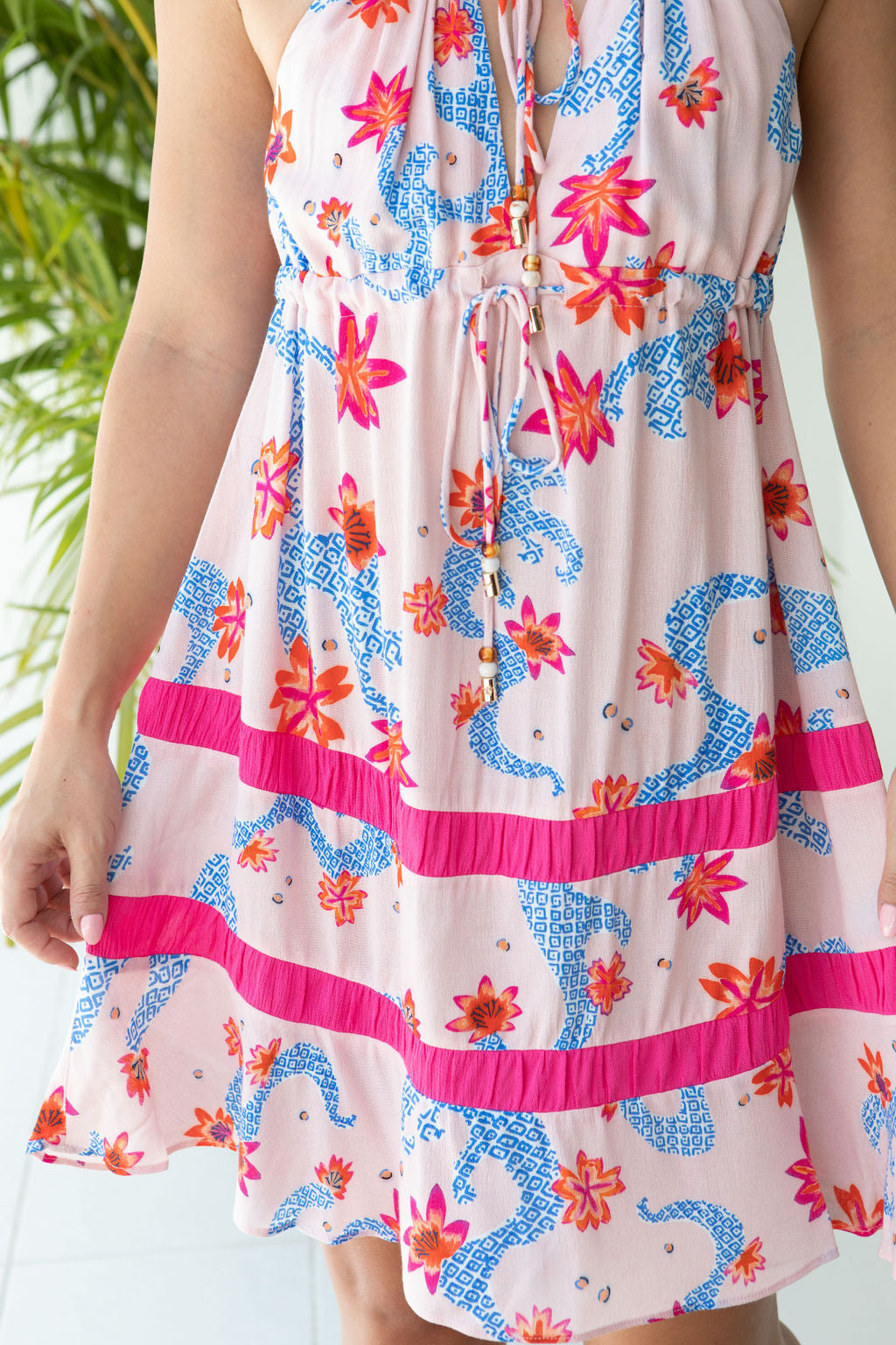 Mini Dress - Pink Print