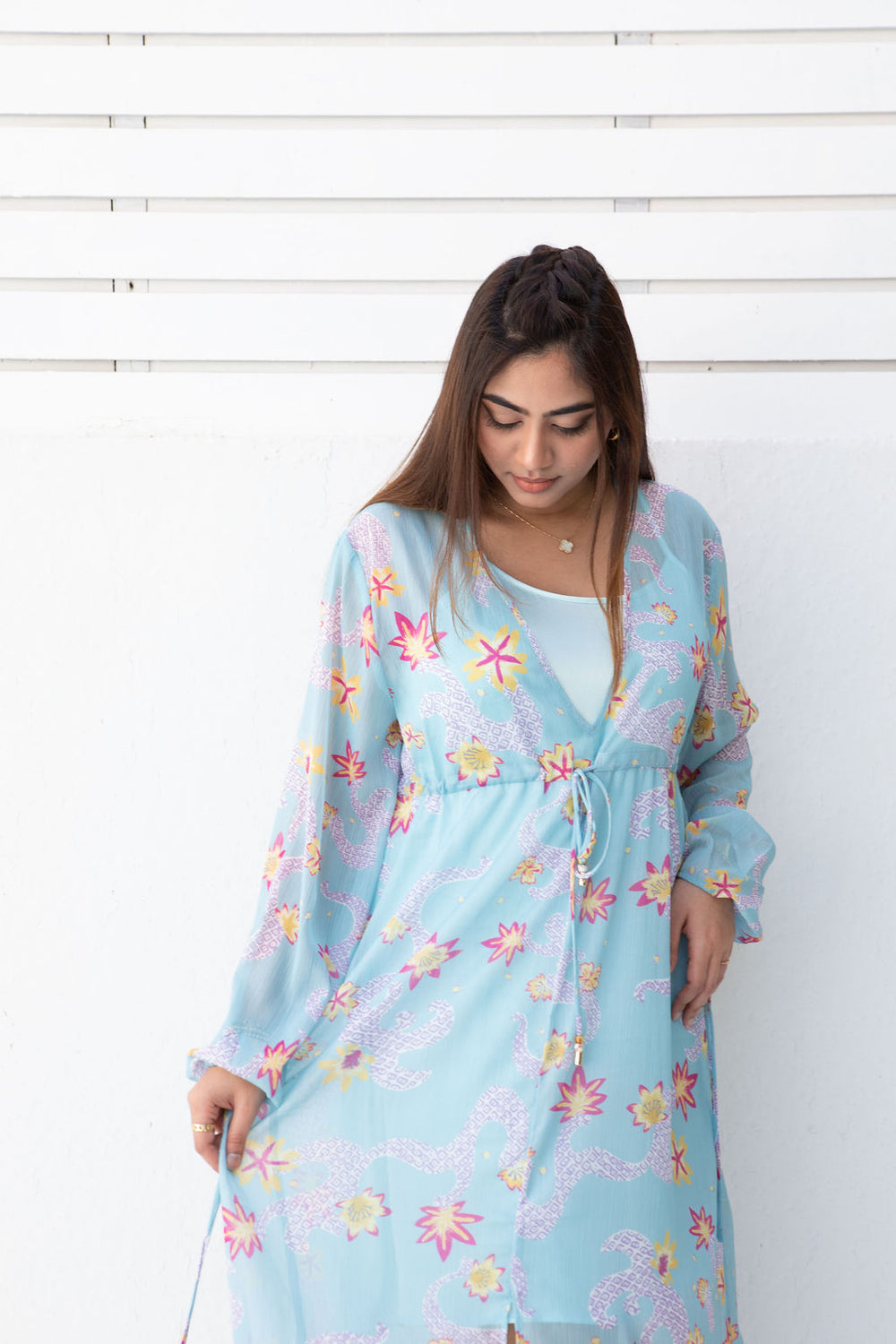 Maxi Dress - Green Print