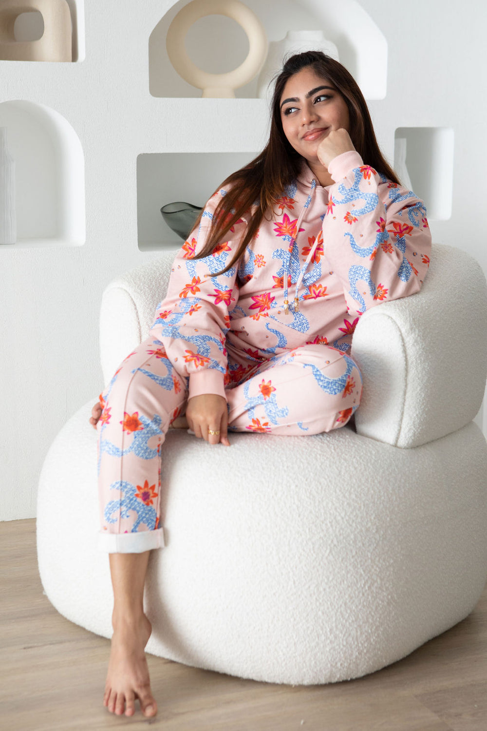 Hoodie pink print