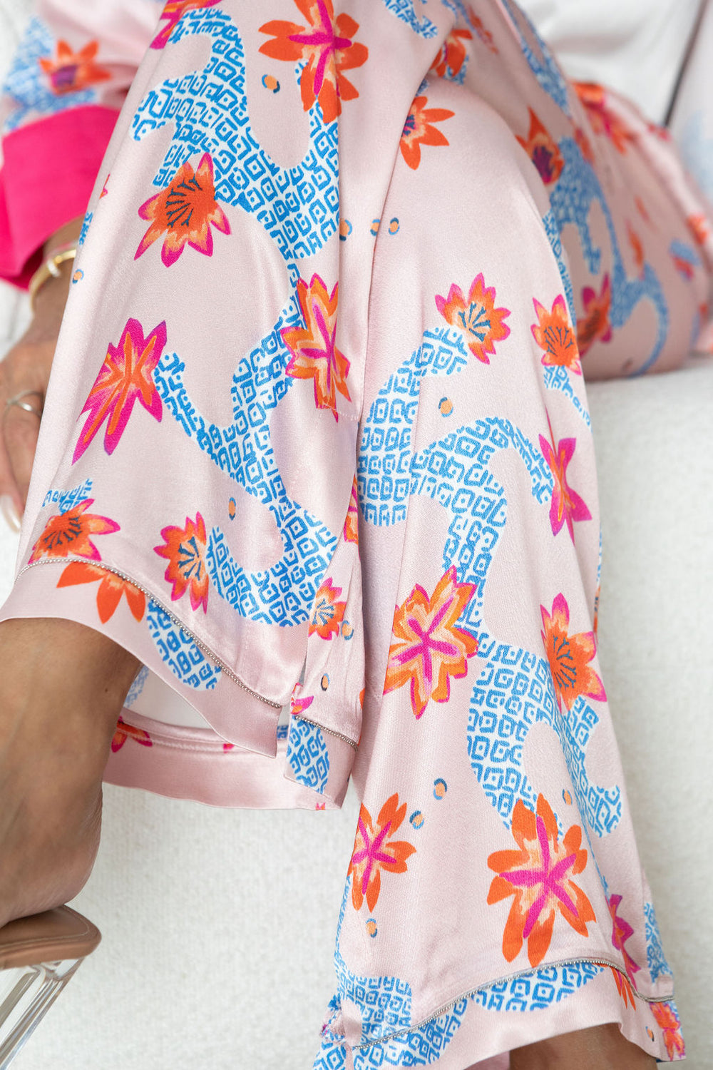 Palazzo Trousers - Pink Print