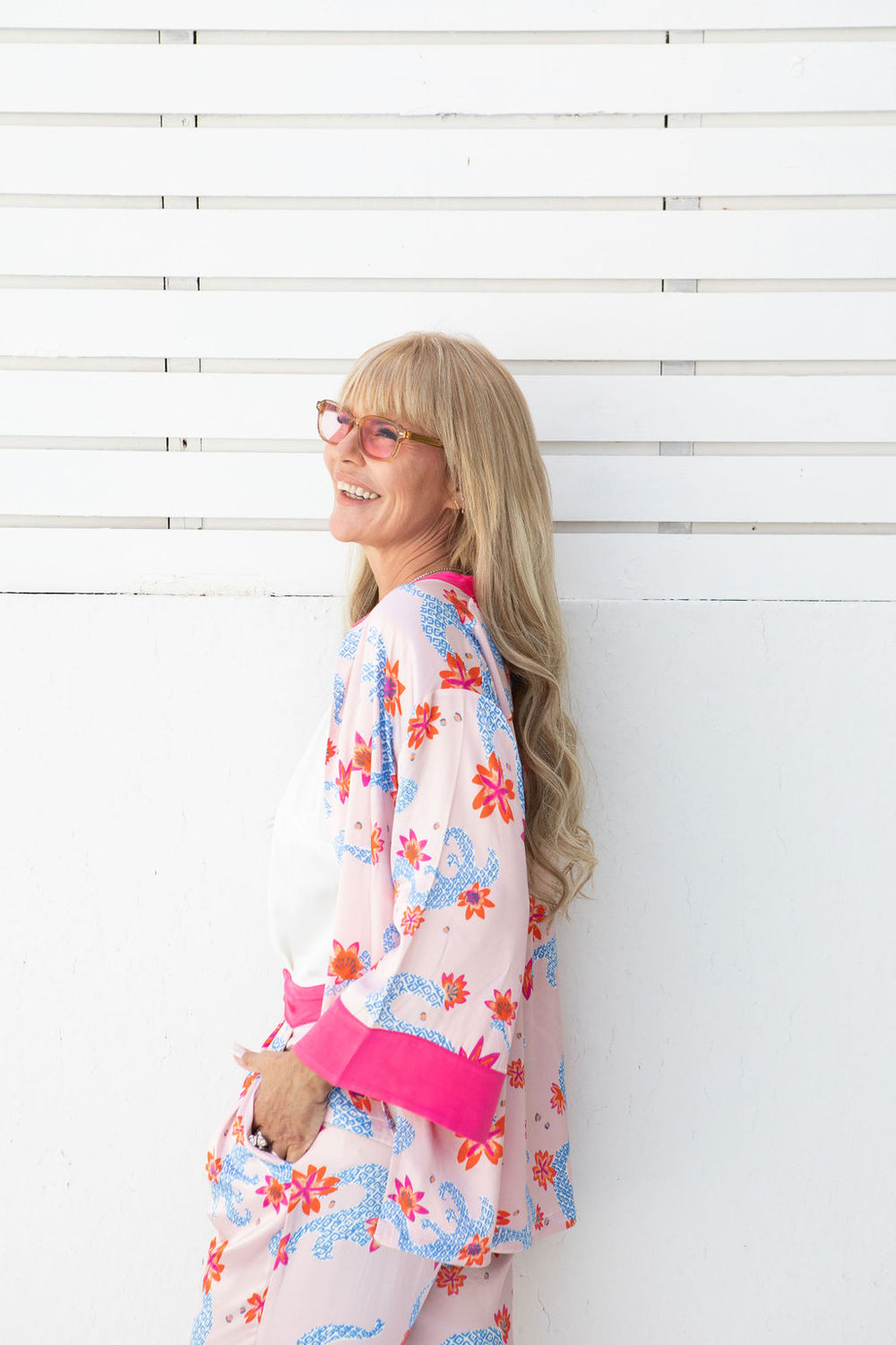 Palazzo Trousers - Pink Print